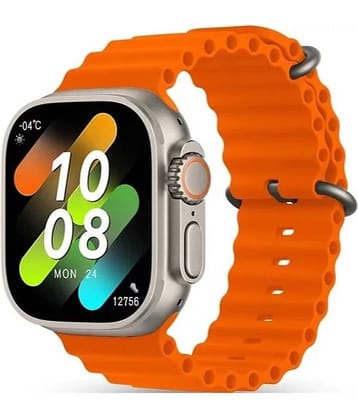 HEDU T800 BT Calling Smart Watch with Strap Upto 1-2 days Backup ( ORANGE )