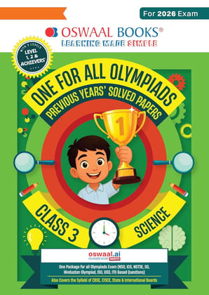 Oswaal One for all olympiads Previous year Solved paper Science EVS Class 3 -2 August 2025