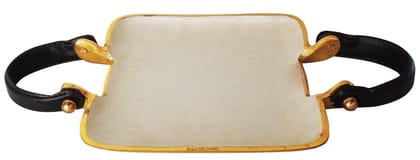 Decorative Tray With Handle Platter - 10.6*9.2*1.5 inch (A3301/11)