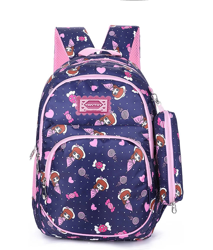 Tinytot Blue Polyester Backpack For Kids