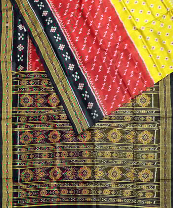 Multicolor silk handloom khandua saree