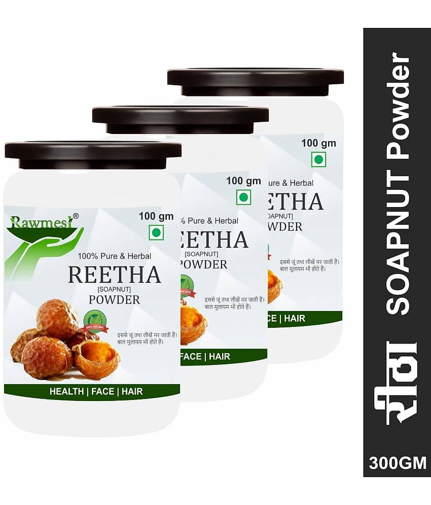 Rawmest Reetha/ Aritha/Soapnut /Ritha/Kunkudukai Powder 300 Gm Pack of 3