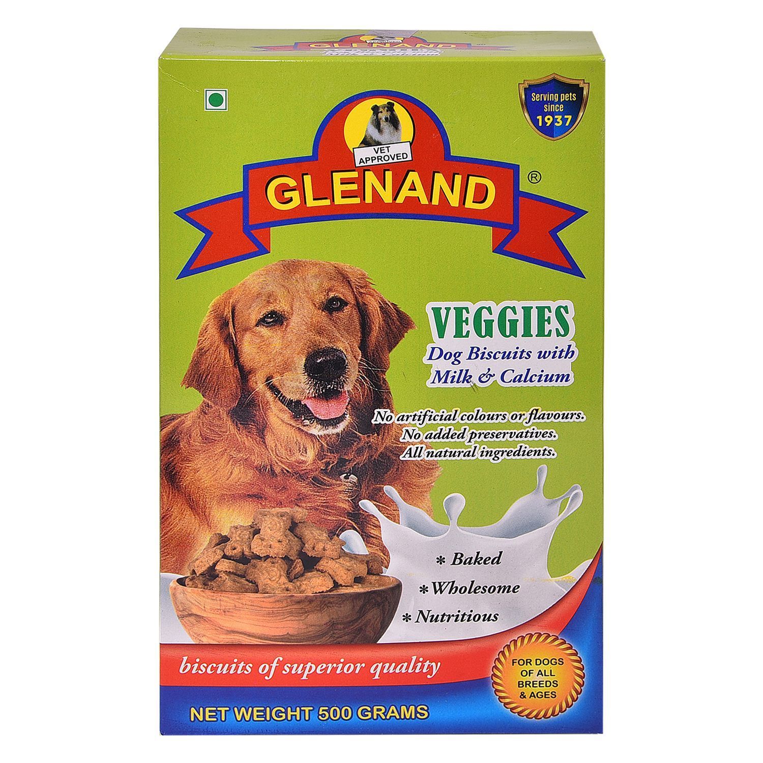 Glenand Veggies Dog Biscuit 500g