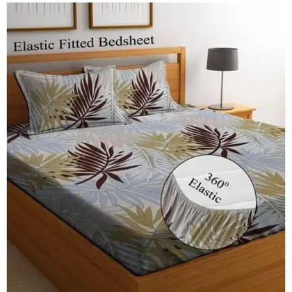 Homdazal Microfibre Abstract Queen Size (Light Green,Blue)