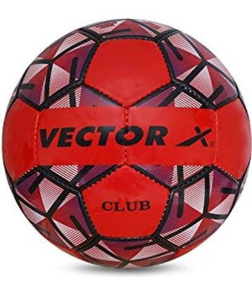 Vector X Club Hand Stitched Red Football Size- 5