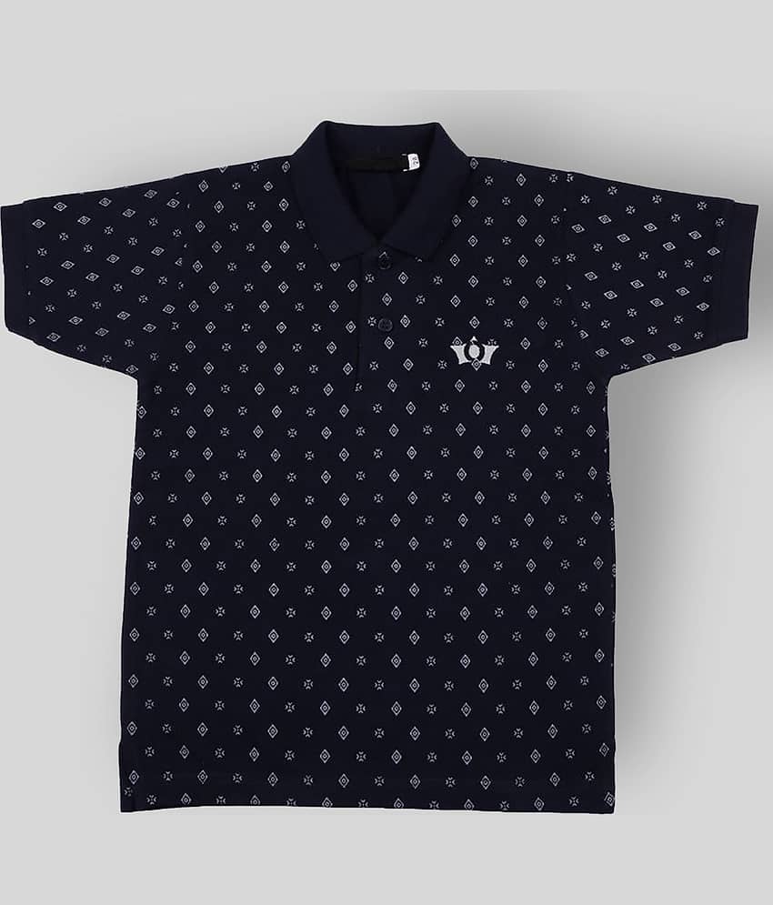 NEUVIN Pack of 1 Boys Cotton Polo T-Shirt ( Blue )