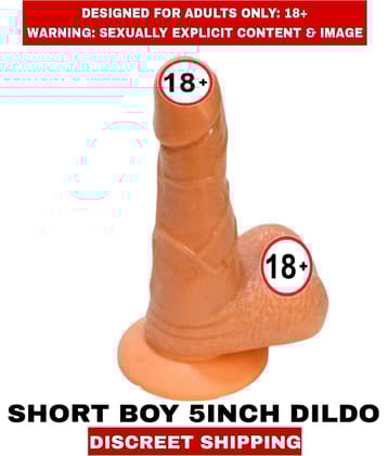 Premium Quality New Sexy toy Real skin Short Boy 5inch Silicon Dildo For Women