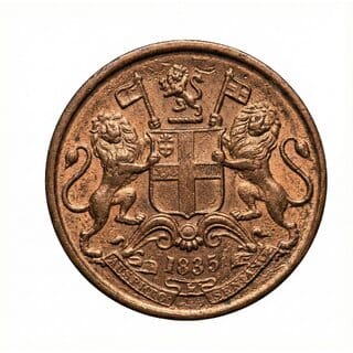 Rare 1 Quarter Anna 1835 East India Company old Copper Collecting Coin Edition