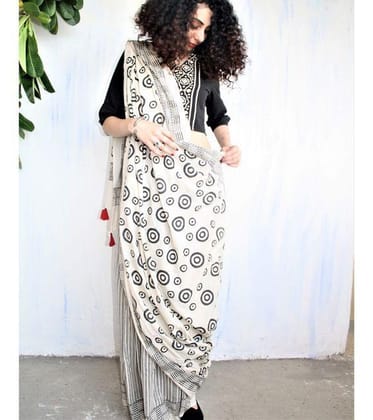 LINEN DESIGNER DIGITAL PRINT SAREE 11285