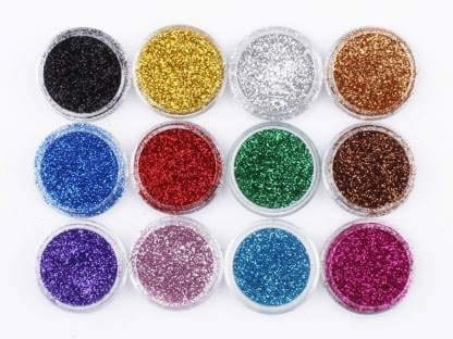 Elecsera Glitter Sparkle Powder for Crafts,Arts and School Projects Set of 12 Colors - Makeup - Sets and Kits | Buy online on ZillyBuy