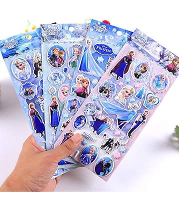 iDream Frozen Cartoon Stickers for Kids, Craft Decals, Label, Stationery, Album Stickers (Set of 4)