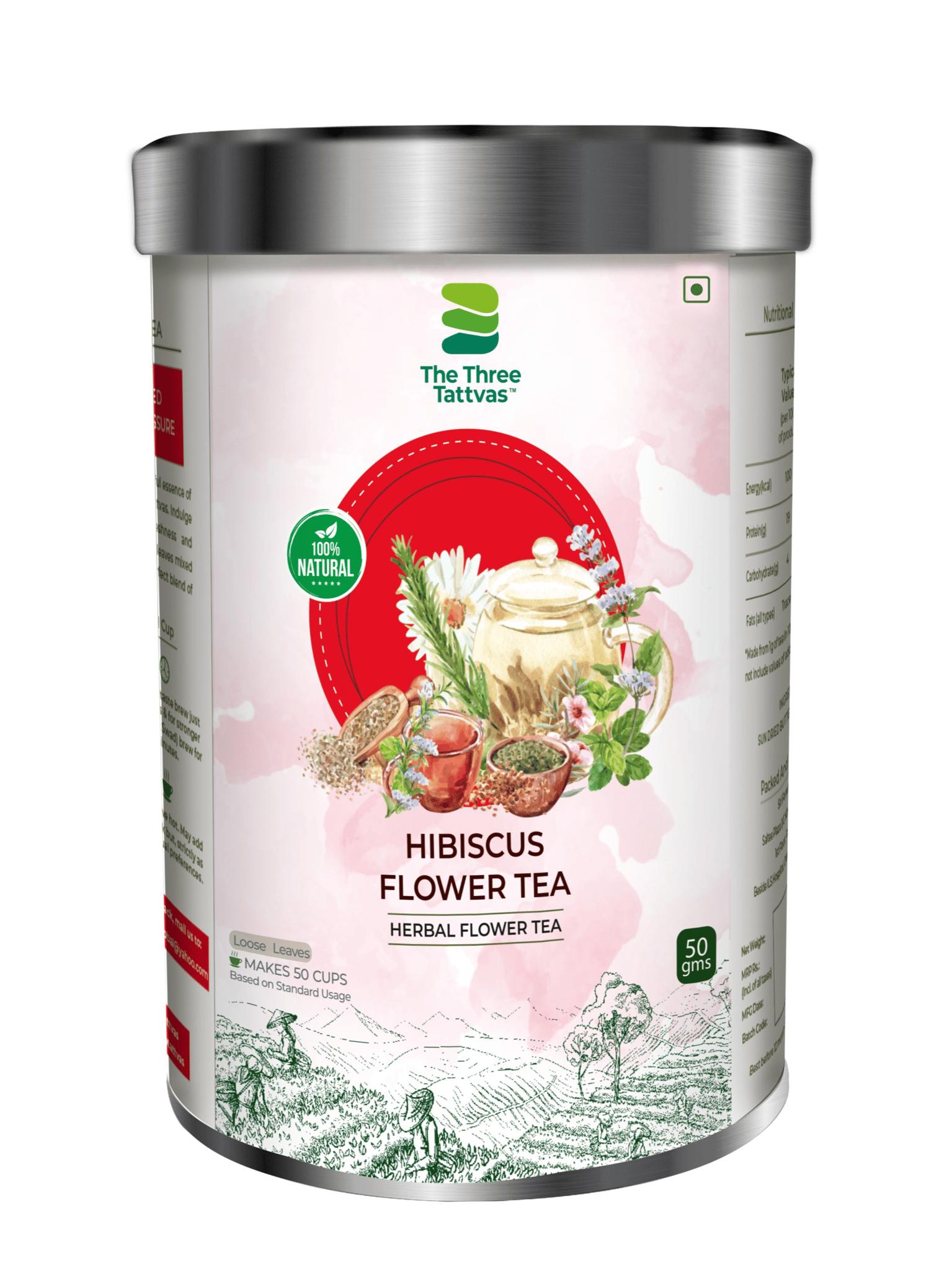 The Three Tattvas Hibiscus Flower Tea 50gms
