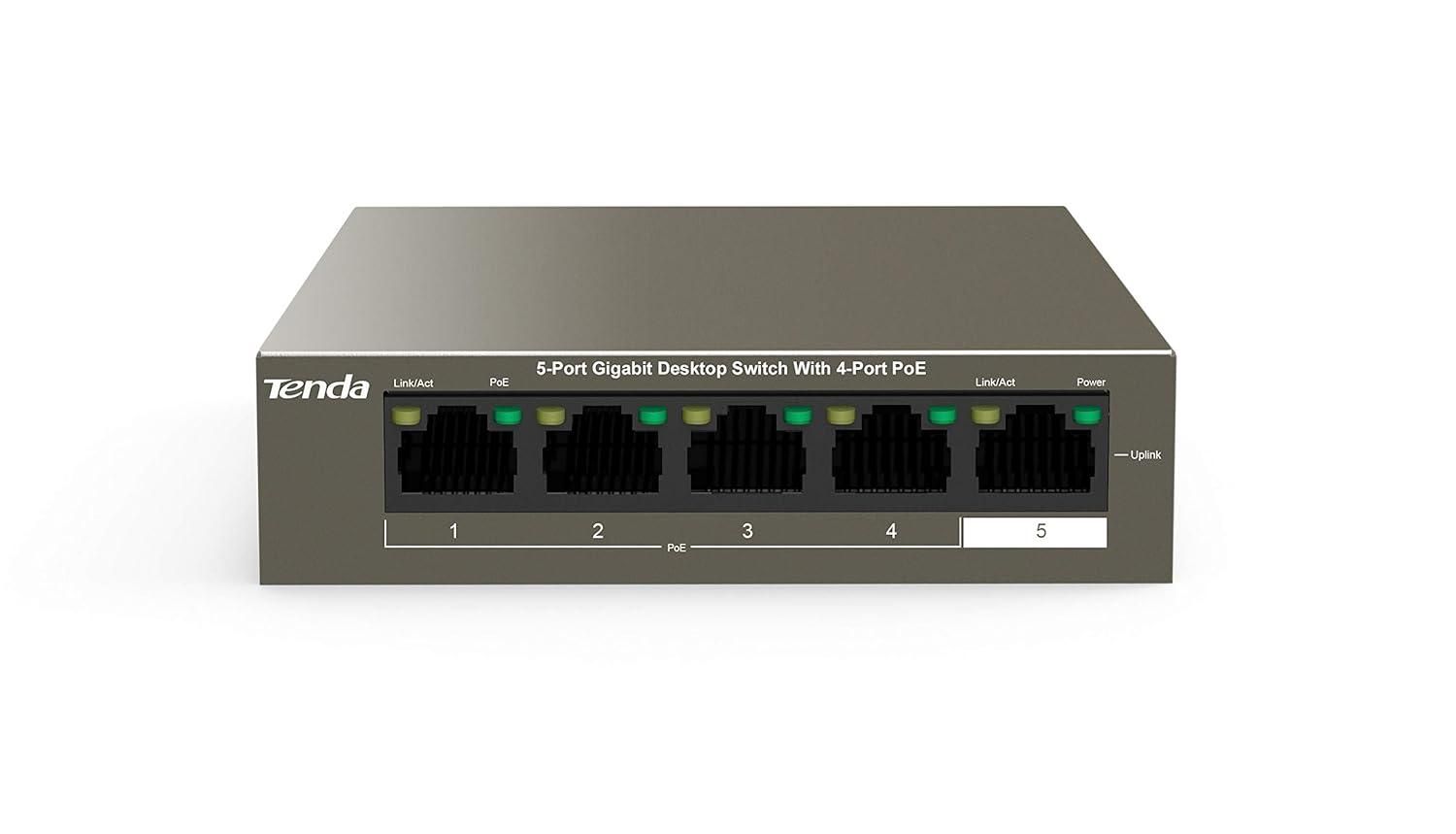 Tenda TEG1105P 5-Port Gigabit Desktop Plug & Play POE Switch