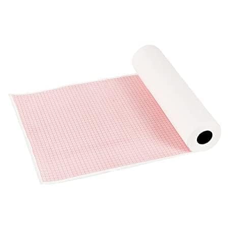 ECG Paper Roll 215mm x 18m - Pack of 2 | Pink Rectangular Thermal Chart Roll | Compatible with Bionet ECG Machine