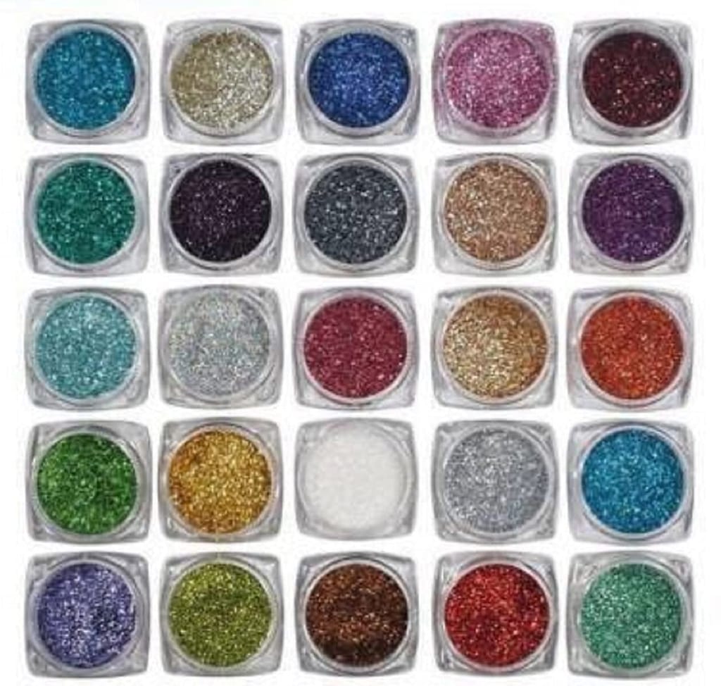 Elecsera Eye shadow 25 Multi color Glitter Pack of 25 Beautiful & Sparkle 200 g (Multicolor) - Makeup - Sets and Kits | Buy online on ZillyBuy