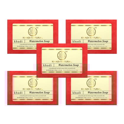 Khadi Natural Herbal Watermelon Soap Combo Pack Of 5 – 125gm Each