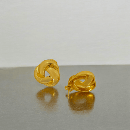 Timeless Knot  Gold Earrings