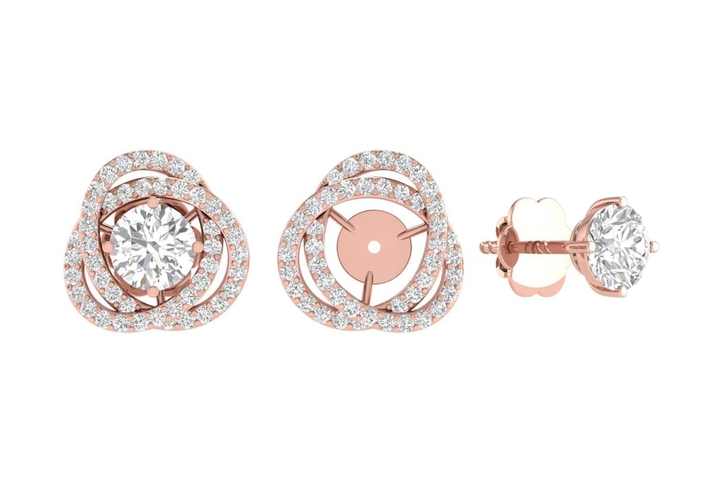 Twisted Together Solitaire Studs