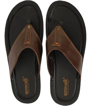 Aerowalk - Tan Men's Thong Flip Flop