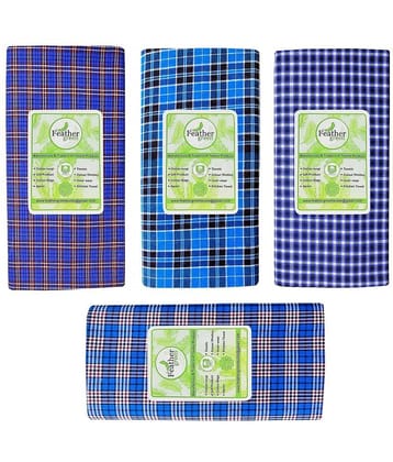 Feather Green Multi Lungi PAck of 4