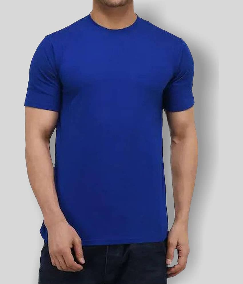 SKYRISE Pack of 1 Cotton Slim Fit Men's T-Shirt ( Blue )