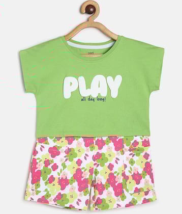 MINI KLUB Pack of 1 Girls Cotton Top With Shorts ( Multi )