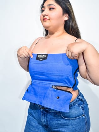 TAXI TOP IN ROYAL BLUE-XS