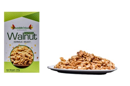 Ambrosia Walnut Kernels 250g | california walnuts Selected California | Extra Light (WK_GreenCali_250g)