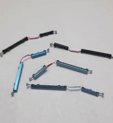 External Outer Power Volume Buttons Side Keys for Realme C25Y Silver