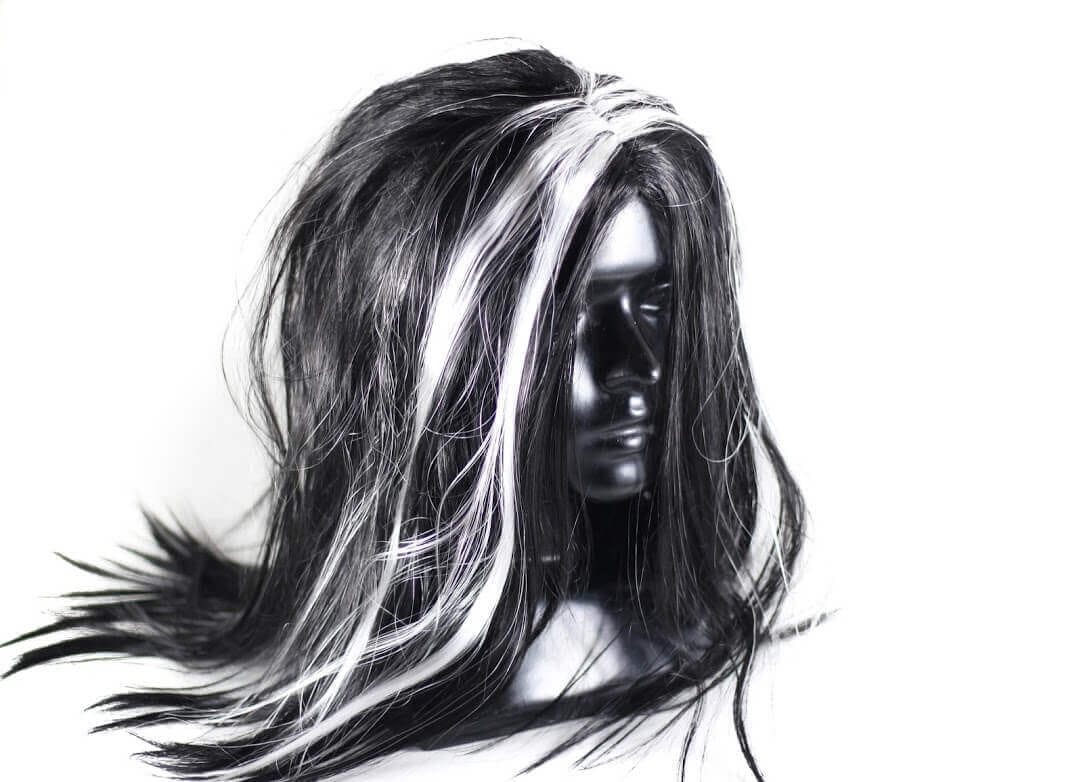 Witch Wig Black &amp; White