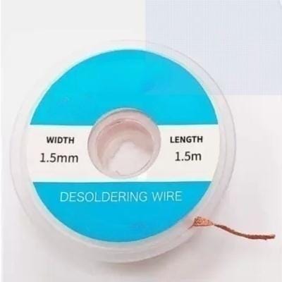 Desoldering Wire 1.5mm x 1.5M | Precision Solder Remover Braid for PCB Repairs & Electronics Projects (Round Tip)