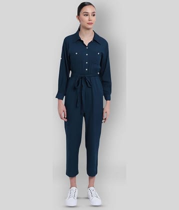 The Dry State - Navy Blue Rayon Regular Fit Women's Jumpsuit ( Pack of 1 )