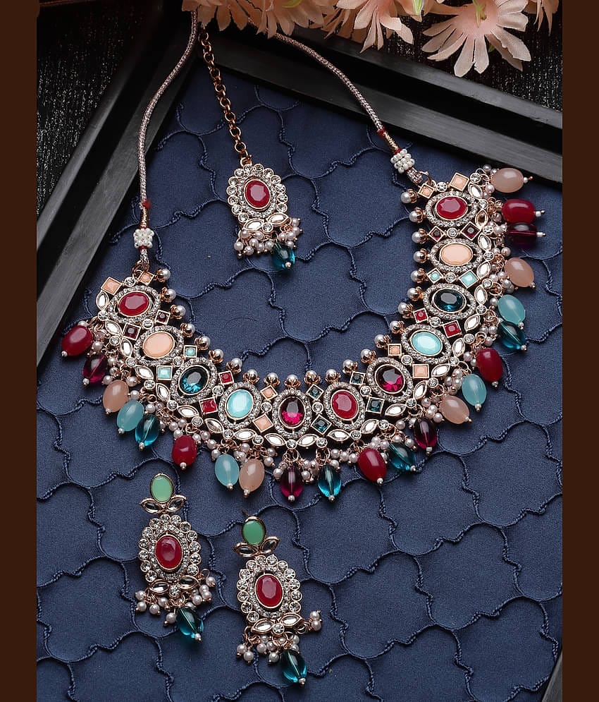 Sukkhi Multi Color Alloy Necklace Set ( Pack of 1 )