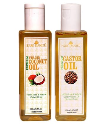 Park Daniel 100% Pure & Natural Coconut & Castor Oil Hair Oil(200 ml) 200 mL Pack of 2
