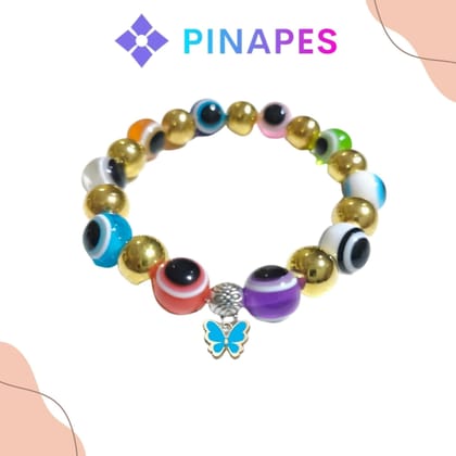 Pinapes Stylish Evil Eye Bracelet Multicolor - Pack of 2 Pinapes Stylish Evil Eye Bracelet Multicolor - Pack of 2