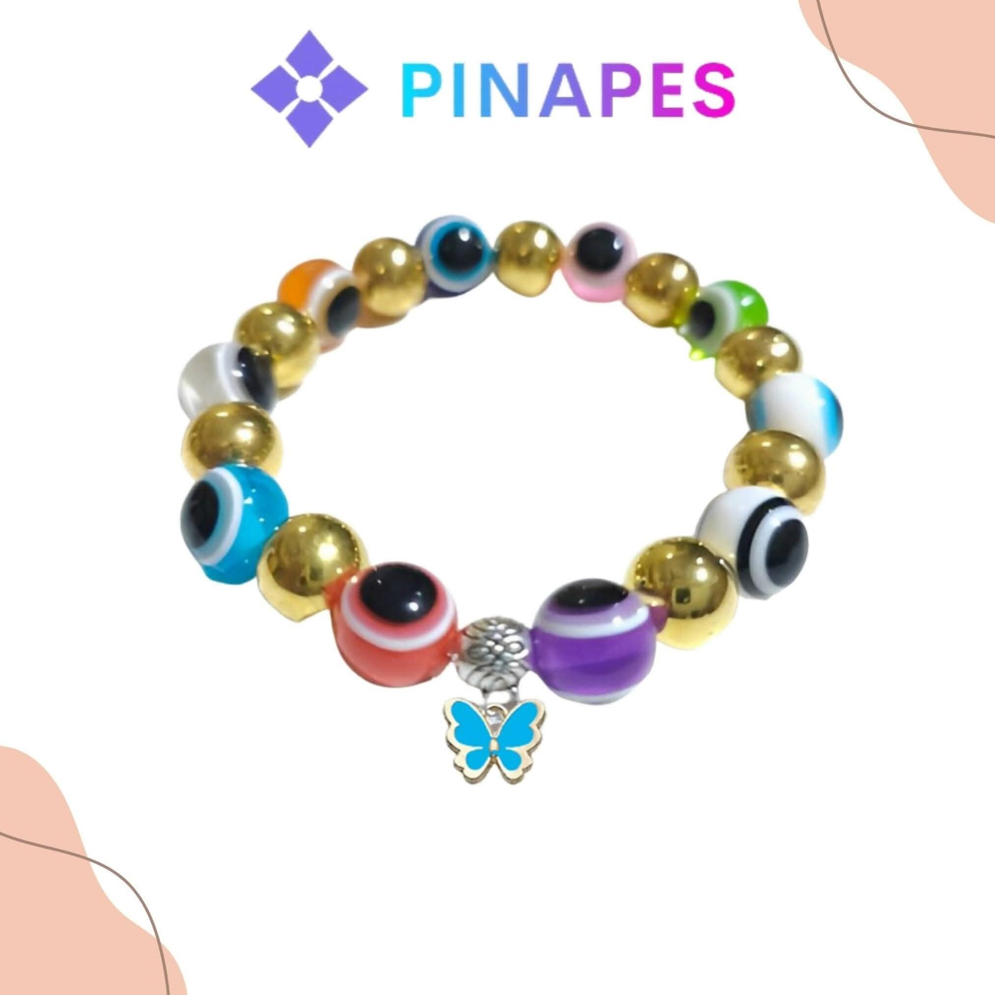 Pinapes Stylish Evil Eye Bracelet Multicolor - Pack of 2
