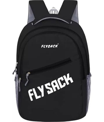 FLYSACK Black PU Backpack ( 30 Ltrs )