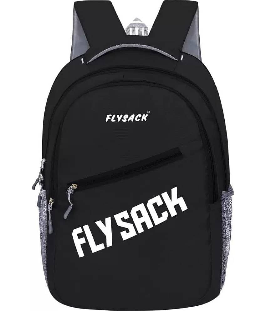 FLYSACK Black PU Backpack ( 30 Ltrs )