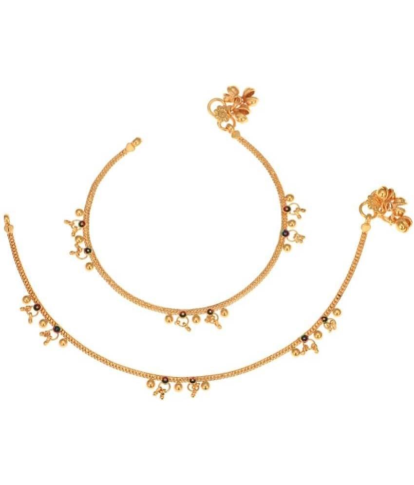 AanyaCentric - Gold Anklets ( Pack of 1 )
