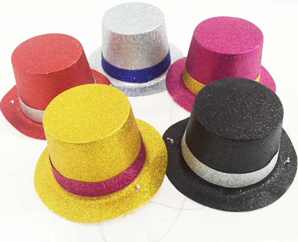 Red Round Small Top Hat