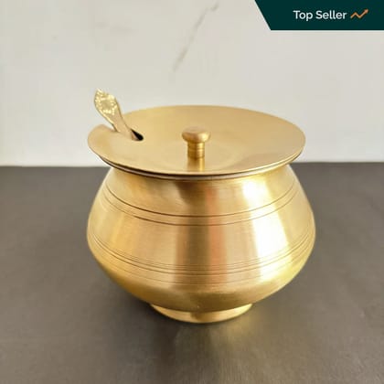 Brass Ghee Pot - Matt Finish