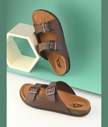 Aadi Brown Men's Leather Slipper