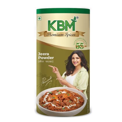KBM Premium Spices Jeera Powder, 100 gm Cyl
