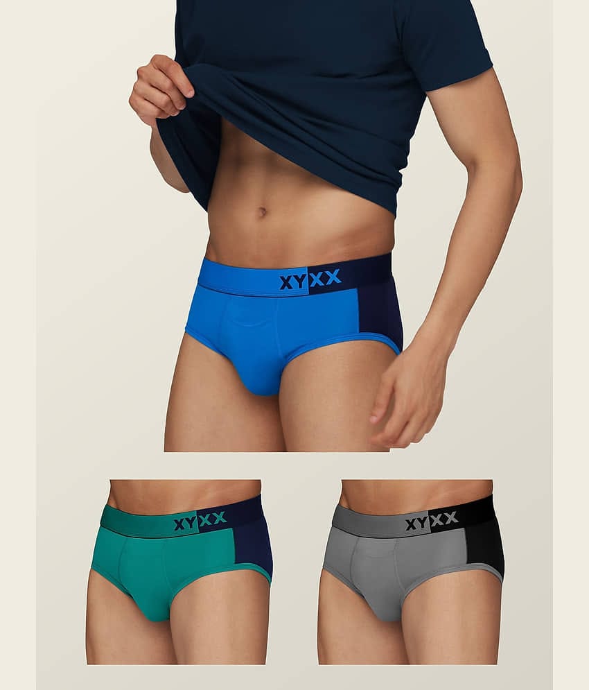 XYXX Pack of 3 Modal Men's Briefs ( Multicolor )