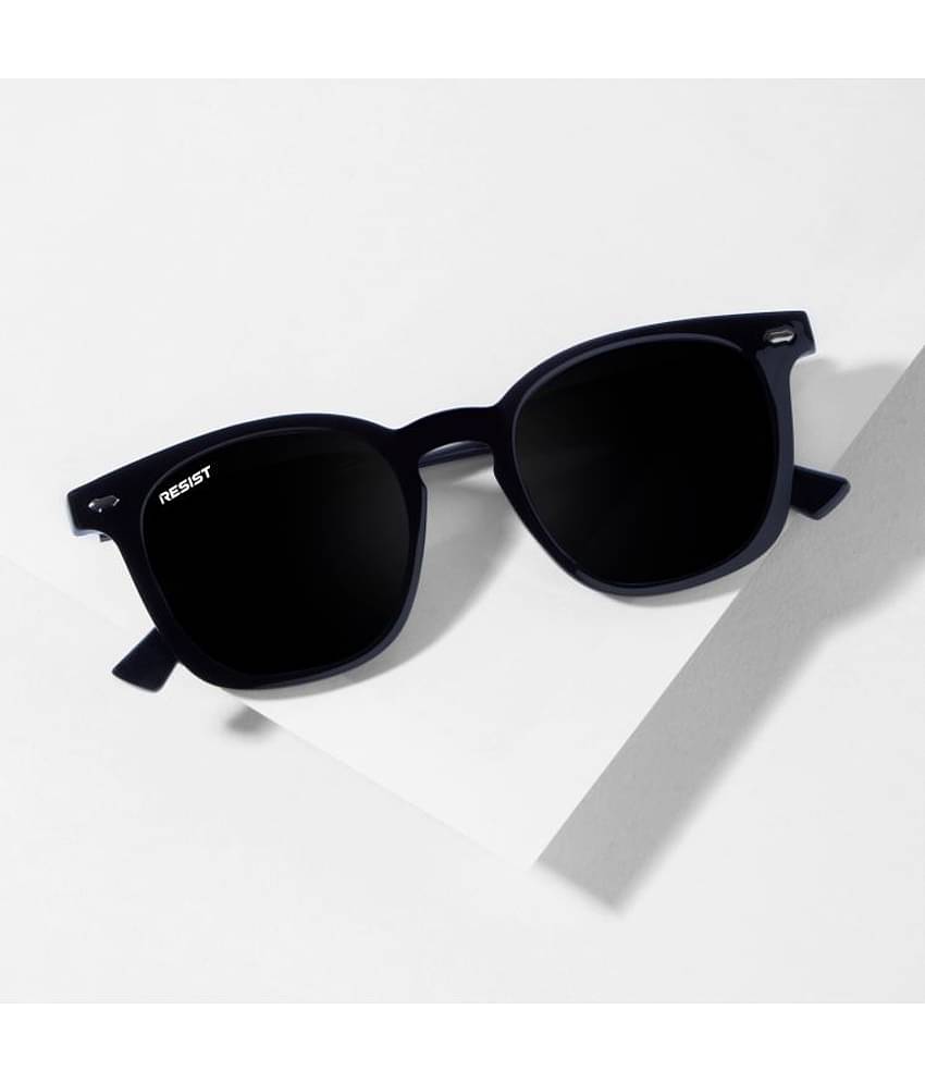 RESIST EYEWEAR Black Round Sunglasses ( Pack of 1 )
