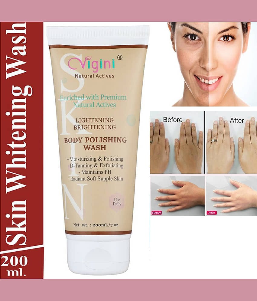 Vigini Skin Whitening Lightening Glow Polishing Wash Coffee D Tan Gel