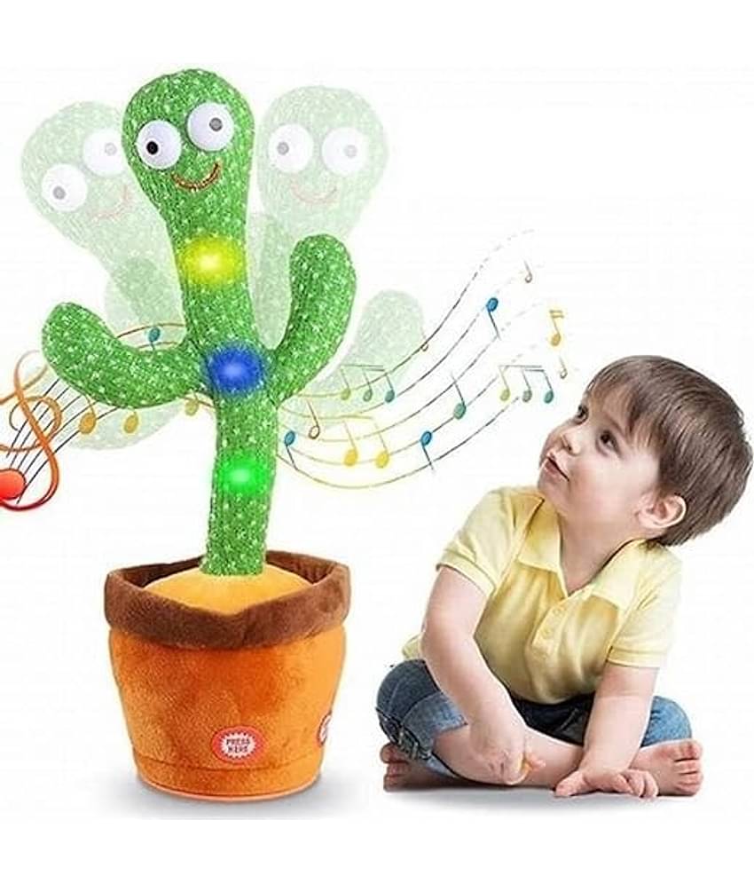 Eclet 1pc Funny Education Dancing Cactus Talking Toy for kids Singing & Recording Function  (Multicolor)