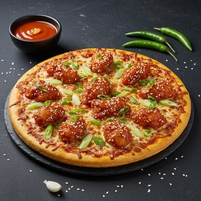 Chilly Chicken Pizza