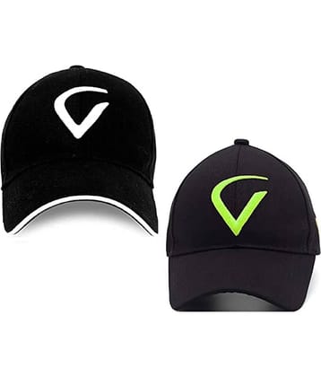 FAS Pack of 1 Cotton Men's Cap ( Black )