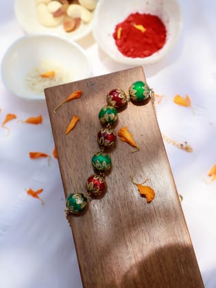 Ved Meenakari Lumba-Red